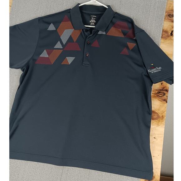 Page & Tuttle Cool Swing Golf Shirt Mens 2XL Gray Koasati Pines Course Logo - Picture 2 of 12
